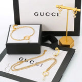 Gucci | GG Crystal Pearl Bracelet Gold – product image 2
