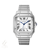 Cartier | Santos de Stainless Steel Silvered Watch – product image 1