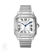 Cartier | Santos de Stainless Steel Silvered Watch – product image 1