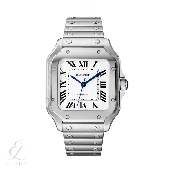 Cartier | Santos de Stainless Steel Silvered Watch