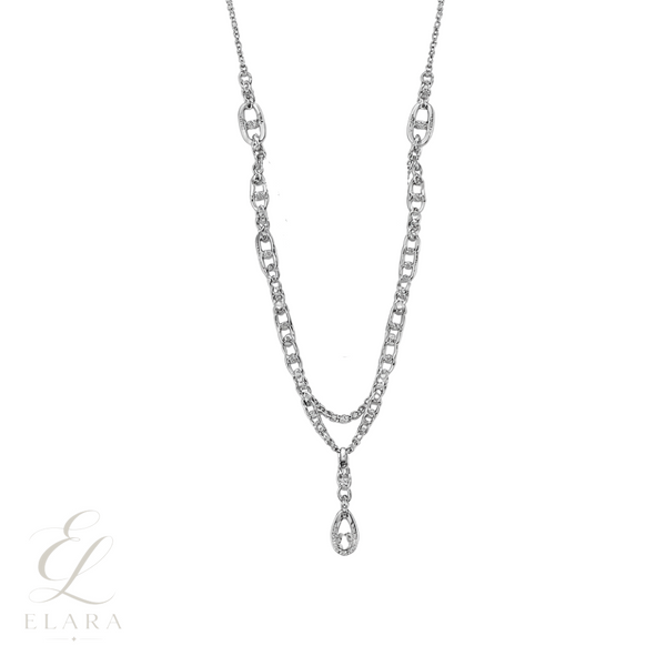 Hermès | Chaine D Ancre Farandole Multi Strand Set Silver Crystals Jewelry