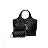 Saint Laurent | Icare Maxi Quilted Lambskin Bag – Black – product image 1