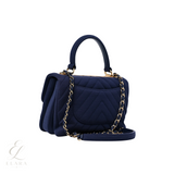 Chanel | CC Dual Handle Flap Bag – Navy Blue – product image 2