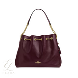 Coach | Quilted Leather Chain Bucket Red Gold-Tone Bag – Gold Tone – product image 1