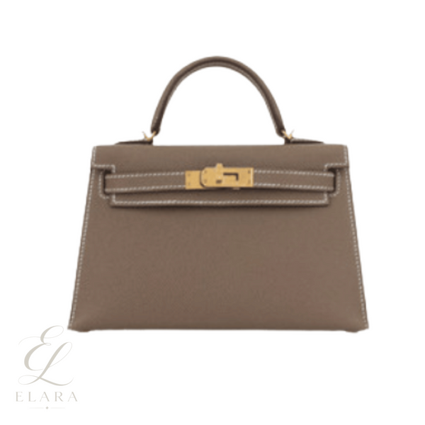 Hermès | Kelly Mini II Sellier Etoupe Epsom Leather Gold Hardware Bag