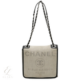 Chanel | Deauville PM Shoulder Canvas Leather Bag – product image 1