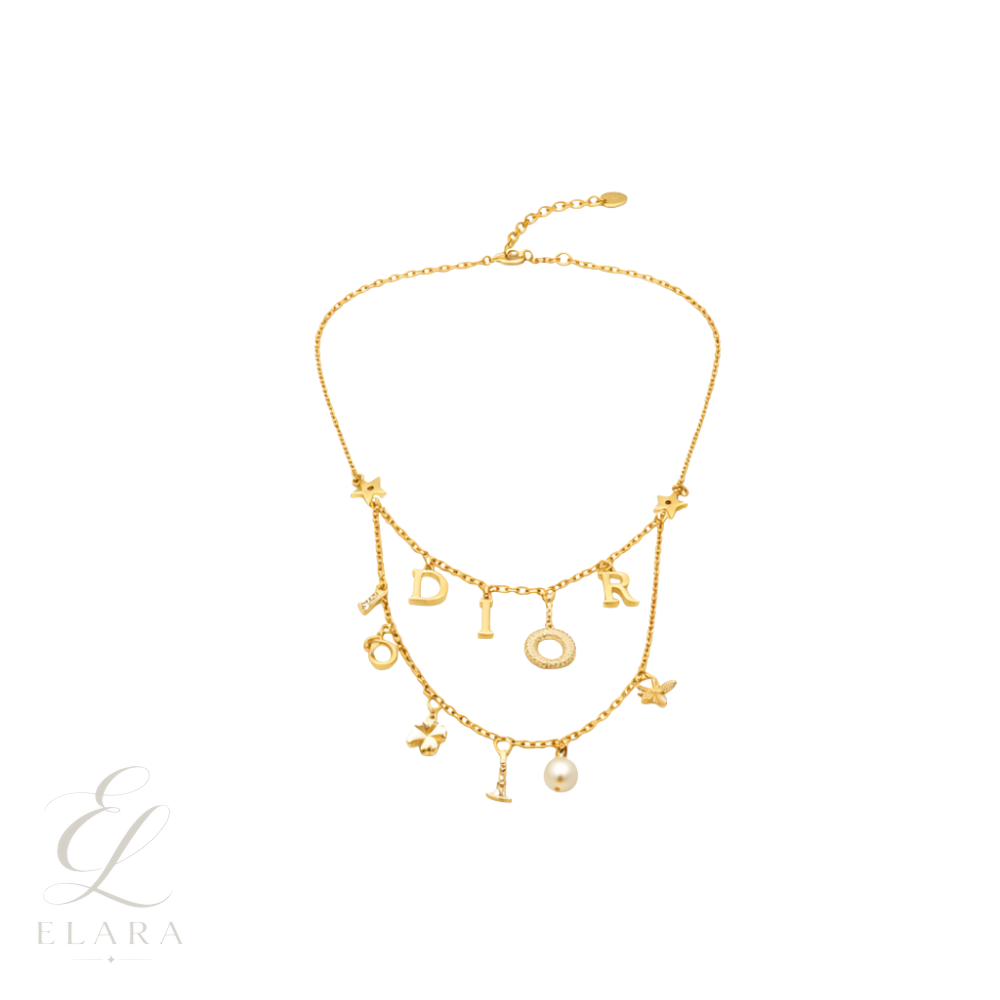 Dior | Layered Charm Necklace Gold – product image 1
