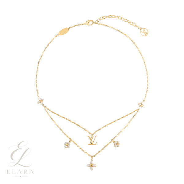 Louis Vuitton | Gold LV Floragram Necklace