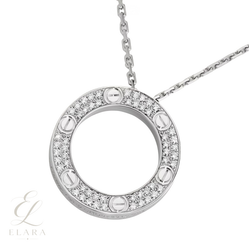Cartier | Love Pendant Paved Necklace
