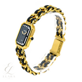 Chanel | Première Black Yellow Chain Leather Strap Watch – product image 2