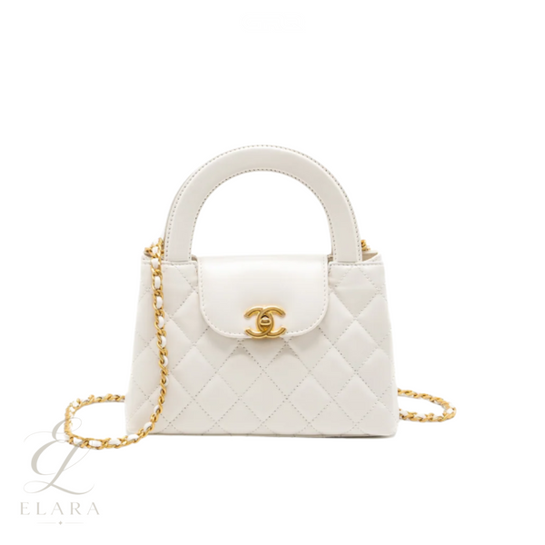 Chanel | Kelly Nano Calfskin Bag – White