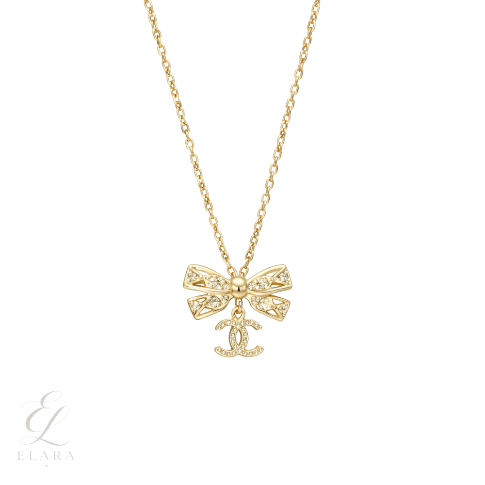 Chanel | Bow CC Logo Crystal Set Jewelry – product image 1