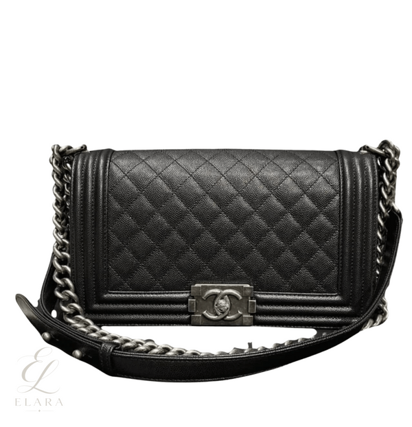 Chanel | Boy Black Caviar Leather Bag