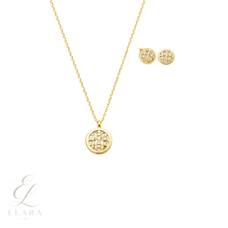 Chanel | Vintage Inspired CC Medallion Gold Tone Resin Jewelry – product image 2