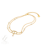 Dior | CD Pearl Layered Necklace Bracelet Set Gold – product image 3