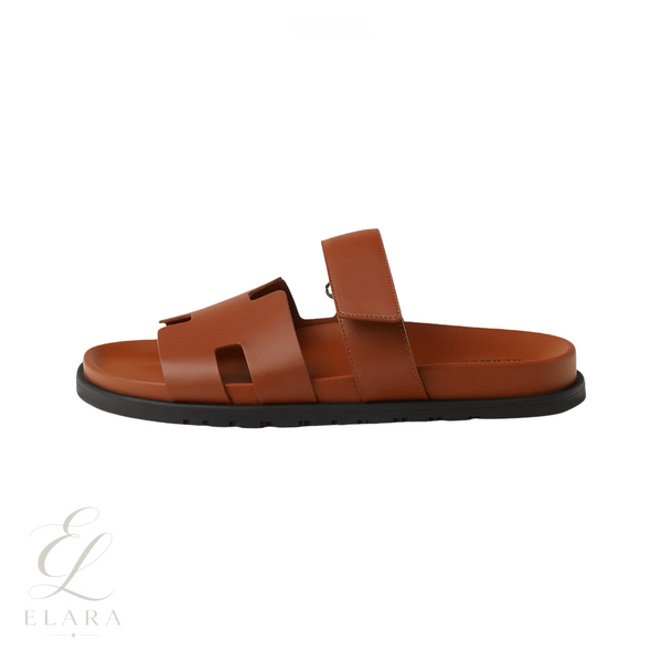 Hermès | Chypre Slides – Golden Brown