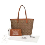 Coach | City Tote Signature Canvas Leather Bag – Brown – product image 4