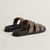 Hermès | Chypre Light Brown Goatskin Slides – product image 2