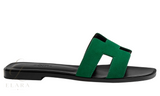 Hermès | Oran Slides – Electric Green – product image 3