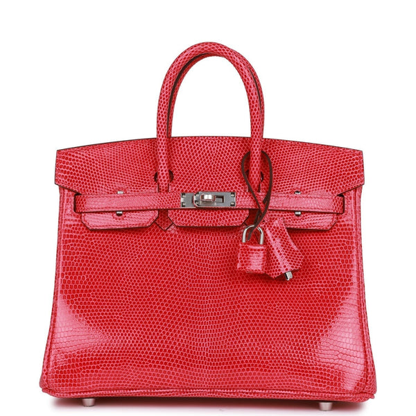 Hermès | Birkin 25 Rose Extreme Lizard Bag