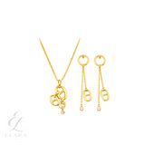 Dior | Navy Necklace Earrings Set Gold – product image 3