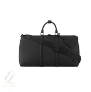 Louis Vuitton | Keepall Bandoulière 50 Black Grained Cowhide Leather Bag – product image 1