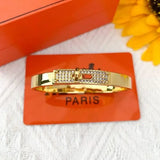 Hermès | Kelly Bangle Bracelet Gold Full Crystals – product image 5