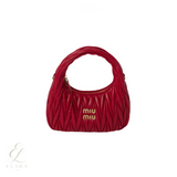 Miu Miu | Wander Shoulder Matelassé Nappa Leather Bag – Red – product image 1