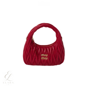 Miu Miu | Wander Shoulder Matelassé Nappa Leather Bag – Red – product image 1