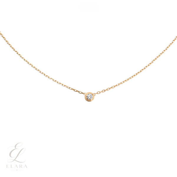 Cartier | d’Amour Pendant 18K-Gold Necklace Single Round Brilliant Cut-Diamond