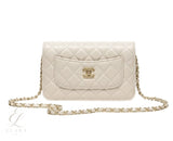 Chanel | Classic Quilted White Lambskin Leather Bag – product image 1
