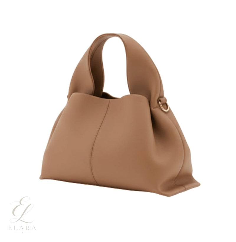 Polène | Numéro Neuf Mini Textured Taupe Leather Bag – product image 2