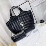 Saint Laurent | Icare Maxi Quilted Lambskin Bag – Black – product image 4