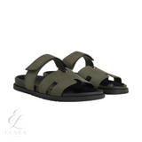 Hermès | Chypre Green Goatskin Slides – product image 2