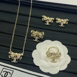 Chanel | Bow CC Logo Crystal Set Jewelry – product image 4