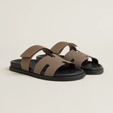 Hermès | Chypre Light Brown Goatskin Slides – product image 3