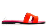 Hermès | Oran Orange Goatskin Slides – product image 2