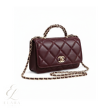 Chanel | Mini Top Handle Shoulder Leather Bag – product image 2