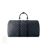 Louis Vuitton | Keepall Bandoulière 50 Travel Monogram Eclipse Canvas Black-Leather Trim Bag – product image 3