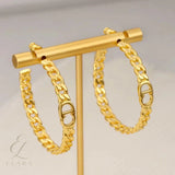 Dior | CD Chain Hoop Earring Gold – product image 4