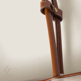 Miu Miu | Beau Canvas Leather Beige Bag – Grey – product image 4