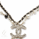 Chanel | Long Bead Pearl CC Logo Sautoir Necklace Gold Tone – product image 2