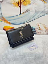 Saint Laurent | Sunset Medium Black Smooth Leather Bag – product image 4