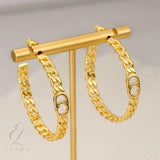 Dior | CD Chain Hoop Earring Gold – product image 5