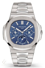 Patek Philippe | Nautilus Blue Dial Silver Tone Watch – White Gold, White – product image 2
