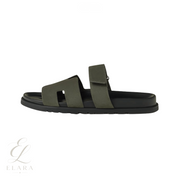 Hermès | Chypre Green Goatskin Slides – product image 1