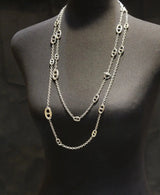 Dior | Navy Long Necklace Silver – product image 4