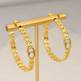Dior | CD Chain Hoop Earring Gold – product image 4