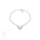 Dior | Butterfly Pearl Set Silver Crystals Jewelry – product image 1