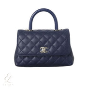 Chanel | Coco Handle Mini Navy Blue Caviar Leather Bag – product image 1